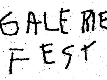 Schwarze Schrift auf weißem Untergrund. Text: Galeriefest